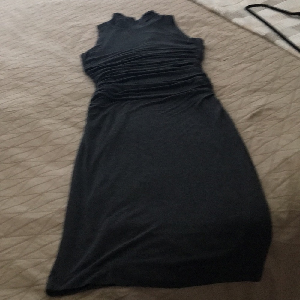 WHBM  charcoal grey body con dress.